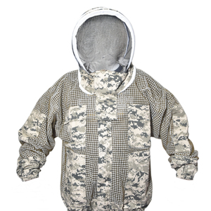 White Beekeeping Jacket with Hood Ventilated Mesh Protective <b>Suit</b> for Honey Harvesting - Product Image 6