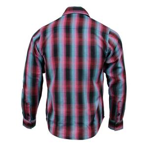 Chemise en flanelle à carreaux multicolores Urban Fusion Premium pour homme, bleu sarcelle, rouge, noir, manches longues, décontractée, boutonnée, à porter au quotidien - Product Image 3