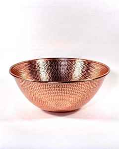 ชามผสมทองแดงตีลาย รูปทรงกลม ขนาดใหญ่ คุณภาพพรีเมียม ชามใส่อาหาร ราคาขายส่ง ผลิตด้วยมือในอินเดีย - Product Image 2