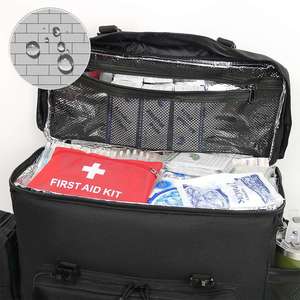 Bolsa Táctica Impermeable Negra para Primeros Auxilios y Trauma, Kit de Emergencia Médico de Gran Capacidad con Panel MOLLE y Correas de Compresión - Product Image 6