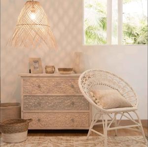 Meilleures ventes, lustre en rotin et bambou fait à la main, luminaire suspendu pour la décoration de la maison, restaurant, café, projets hôteliers - Product Image 5