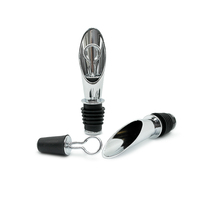 Accessoires de vin de bar 2 en 1 bouchon et verseur de bouteille de vin en alliage de zinc, cadeau de verseur d'alcool pour les amateurs de vin