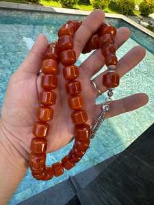 Elegant <b>Orange</b> Resin Tasbih Islamic Prayer Beads Handmade Luxury Misbaha Muslim <b>Gift</b> Spiritual Rosary - Product Image 6