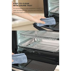 Horno tostador de convección 7 en 1 de 12,5 cuartos de galón, 1500W, 5 menús preestablecidos, parrilla para hornear asado, tostadas, deshidratado, descongelación, acero inoxidable - Product Image 6