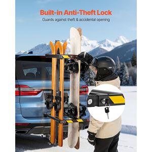 Porte-skis et snowboards pliable à fixer sur attelage pour récepteur de 2 pouces, capacité de 6 skis ou 4 snowboards, réglable - Product Image 5