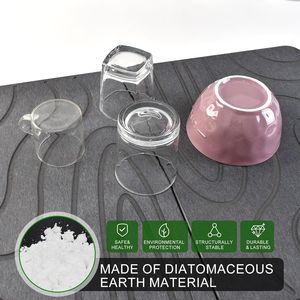 Set di 2 Tappetini Asciugapiatti in Pietra 16 X 12, Asciugatura Rapida, Doppio Lato in Terra Diatomacea, Attrezzatura per Asciugatura da Cucina - Product Image 3