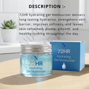 Gel hydratant 72H, crème visage légère avec acide hyaluronique pour une hydratation intense, une tenue de l'hydratation et un éclat frais - Product Image 5