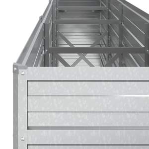 Grand lit de jardin surélevé en acier galvanisé argenté, structure de jardin de qualité supérieure - Product Image 6