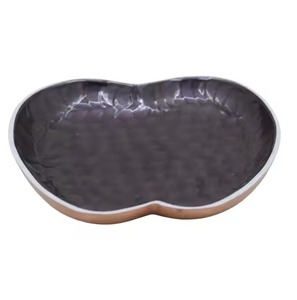 Highest Quality Leaf Dish Newest Design Aluminium Gold Color <b>Sweets</b> Serving Plate From Manufacturer In India - Product Image 2