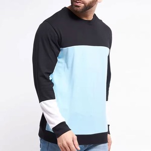 Camiseta de punto de manga corta para hombre con bloques de color, cuello redondo, ajuste regular, estilo casual, ribete en contraste, granate, azul marino, gris, transpirable, 100% - Product Image 1