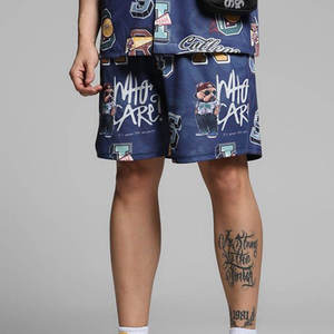 กางเกงขาสั้นชายหาดสีน้ำเงินแบบเรียบง่าย ยี่ห้อ Mens High Street ผลิตจากวัสดุรักษ์โลก เหมาะสำหรับใส่เล่นน้ำทะเล ช่วงฤดูร้อน เอวยางยืด - Product Image 4