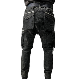 <b>Men</b> High Quality <b>Leather</b> <b>Pants</b> Elastic Waist Waterproof Eco-Friendly Casual Comfortable Breathable Custom Logo Wholesale - Product Image 3