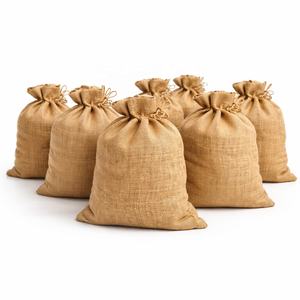 Sac en toile de jute écologique biodégradable pour la lutte contre les inondations et la protection contre l'érosion, durable, avec cordon de serrage, sur mesure - Product Image 5