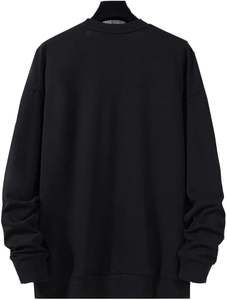 Sudadera de hombre con interior cepillado suave, cuello redondo, algodón orgánico sostenible, informal, para otoño e invierno. - Product Image 2