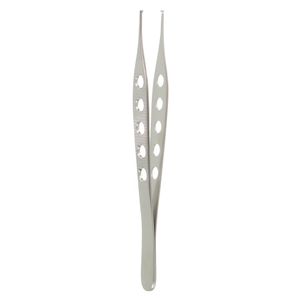 Pinzas para Tejidos Microquirúrgicas de 12 cm, 5 Orificios, 1x2 Dientes, Punta Fina, Acero Inoxidable, Pinzas Quirúrgicas Manuales para Manipulación de Tejidos - Product Image 1