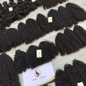 Wholesale Burmese Curly Double Drawn Weft <b>Extensions</b> Full Cuticles Aligned <b>Human</b> <b>Hair</b> Vietnam - Product Image 3