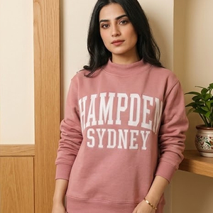 Sweat-shirt à col roulé bleu clair pour femme Champden Sydney, vêtements universitaires, vêtements de club, vêtements de campus, esprit scolaire, OEM ODM - Product Image 4