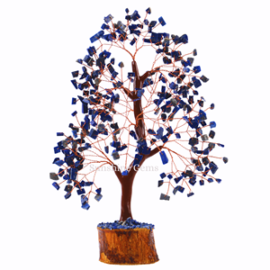 Árbol de la Vida de Lapislázuli al por Mayor con Alambre de Cobre, Piedras Curativas de Gemas, Árbol de Cristal para Decoración del Hogar - Product Image 1