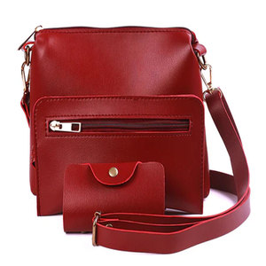 Wholesale Royal Maroon 4 Pieces Handbag Designer <b>Purses</b> and Handbags Fashion <b>Large</b> Canvas Handbag Personalized - Product Image 4