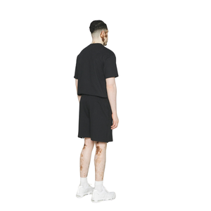 Custom <b>Mens</b> Grey Sweat <b>Shorts</b> <b>Elastic</b> <b>Waist</b> Drawstring Side Pockets Above Knee Casual Relaxed Fit Private Label Wholesale <b>Shorts</b> - Product Image 4