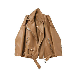 Chaqueta de Cuero para Mujer, Diseño Sencillo y Ajustado, Personalizable, Ropa Casual para Venta al Por Mayor - Product Image 1