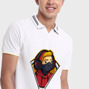 Service OEM, polos de golf pour hommes, manches courtes respirantes, 100% coton, logo brodé personnalisé, uniforme professionnel, couleur unie. - Product Image 6