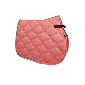 Almohadilla de Montar a Caballo Acolchada Rosa con Cierre de Velcro y Ribete Plateado para Doma Clásica - Product Image 1
