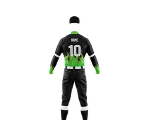 Tenues de baseball pour hommes de qualité supérieure, couleur unie, logo personnalisé imprimé, polyester respirant, séchage rapide, prix raisonnable - Product Image 6