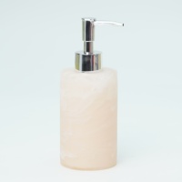 Ensemble d'accessoires de salle de bain en polyrésine marbrée : distributeur de savon, gobelet, porte-brosse à dents, plateau à savon pour comptoir de vanité