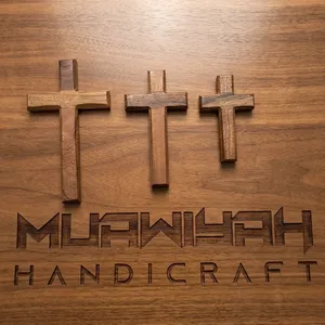 Cruz de Pared de Madera Hecha a Mano, Cruz de Madera Moderna Estilo Rústico, Decoración para Colgar en la Pared, Decoración para el Hogar, Cruz de Navidad - Product Image 3