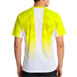 Camiseta Deportiva de Manga Corta para Hombre, Estampado Geométrico por Sublimación, Transpirable, 100% Poliéster, Cuello Redondo, Corte Regular - Product Image 2
