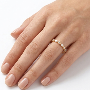 Aniva, Anillo de Eternidad de Oro Sólido de 9k con Diamante Cultivado en Laboratorio con Certificación IGI de 0.4ct, Corte Brillante Redondo, para Hombre y Mujer - Product Image 3