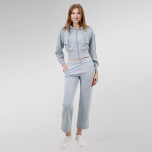 Women's Two-Piece Reversible Athletic Tracksuit Set High-Stretch 100% Cotton <b>Hip</b>-Hop Activewear Eco-Friendly Fleece Lining <b>for</b> - Product Image 1