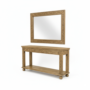 โต๊ะคอนโซลไม้แกะสลักลายกิ่งไม้สุดหรู พร้อมชุดกรอบกระจกตกแต่ง ยอดนิยม มีจำหน่ายสำหรับขายส่ง - Product Image 3