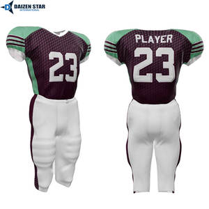 Uniforme de football américain unisexe pour adultes de haute qualité, personnalisable avec le nom de l'équipe, respirant, anti-humidité, protection UV UPF 50, manches courtes - Product Image 5