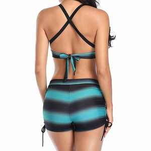 Ensemble de bikini classique de couleur unie, bretelles réglables, maillot de bain pour femmes, Design intemporel, maillot de bain deux pièces pour la natation - Product Image 3