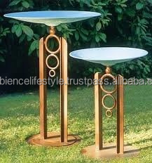 Elegante bebedero decorativo de metal para pájaros, para jardín, patio o balcón, con pedestal resistente, diseño a prueba de intemperie, atrae aves, con recipiente para agua. - Product Image 4