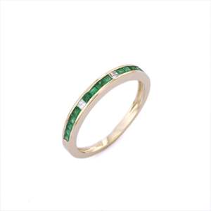 14K Yellow <b>Gold</b> Men's Emerald Constellation Statement <b>Ring</b> Resizable Natural Stone - Product Image 2