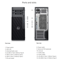 Ordinateur d'origine RTX A400-4G Intel Xeon W3/W5/W7 Dells Precision 5860 Tower Workstation T5860 Desktop Workstation