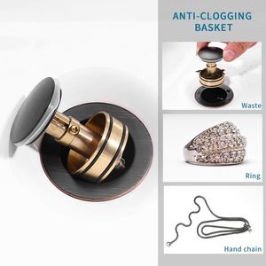 Sifone a scomparsa in acciaio inox Oil-R con troppopieno e funzione anti-intasamento per lavabo, cestello filtro per scarico lavabo e mobiletto - Product Image 3