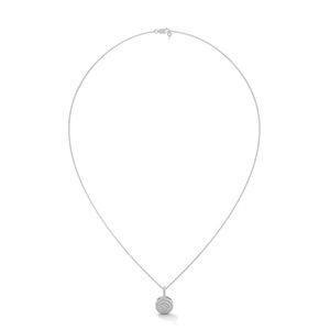 จี้เพชรเม็ดเดี่ยวทรงคลาสสิกสีเงิน สร้อยคอเครื่องประดับชั้นดีสำหรับผู้หญิง คอลเลคชั่นหรูหราทันสมัย - Product Image 3