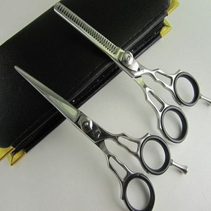 Professional Japanese Steel Black Titanium Color Coating <b>Barber</b> Salon Hair Scissors <b>Set</b> - Product Image 3