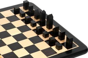 Piezas de Ajedrez Minimalistas Reproducidas en Madera de Buxus Ebonizada y Natural, Juego de Ajedrez de Madera con Altura de Rey de 2.79 cm al Mejor Precio - Product Image 2