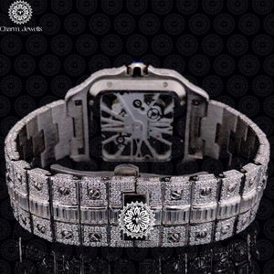 Montre mécanique en acier inoxydable sur mesure avec fermoir caché à bouton-poussoir en verre, résistance à l'eau 10 bars, style tendance pour homme - Product Image 4