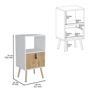 TOKA โต๊ะข้างเตียงทรงสูงพร้อมลิ้นชักอเนกประสงค์และที่เก็บของ - Product Image 4