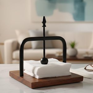 Premium Metal Decor Functional Dining Accessory Decorative <b>Wire</b> Holder Elegant Home Accent Modern <b>Table</b> Storage Luxury Dining - Product Image 2
