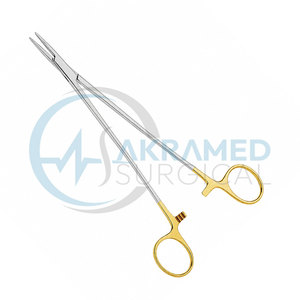 Premium TC Julian Needle Holder Tungsten Carbide Gold Handle Stainless Steel CE Certified Surgical Instrument - Product Image 6