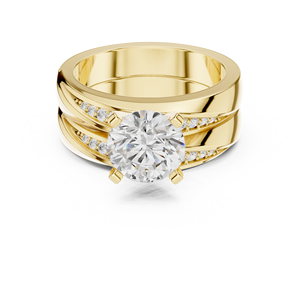 Bijoux aura en métal Bague incrustée de cristaux 14k pour femmes Bijoux de mode élégants pour occasions spéciales - Product Image 3