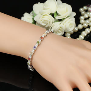 Bracelet tennis unisexe en or massif 14 carats plaqué or 10 carats avec diamants de laboratoire taille brillant, style géométrique classique, pour usage quotidien AMBER - Product Image 3