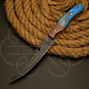 Couteau à fileter artisanal avec revêtement en poudre, lame flexible, ensemble de couteaux à fileter avec étui en cuir, couteaux de pêche personnalisés - Product Image 4